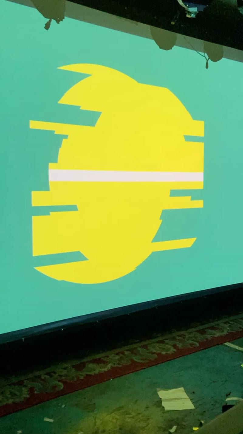 Sound to Vision projected on a big screen at a gig
